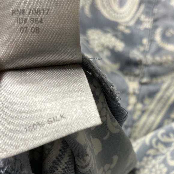 Victoria's Secret Silk Paisley Sleep Pajama Top Long Sleeve Small S - Picture 5 of 6